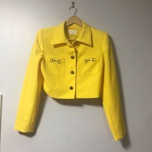 Nice yellow jacket and skirt